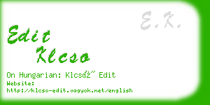 edit klcso business card