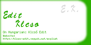 edit klcso business card